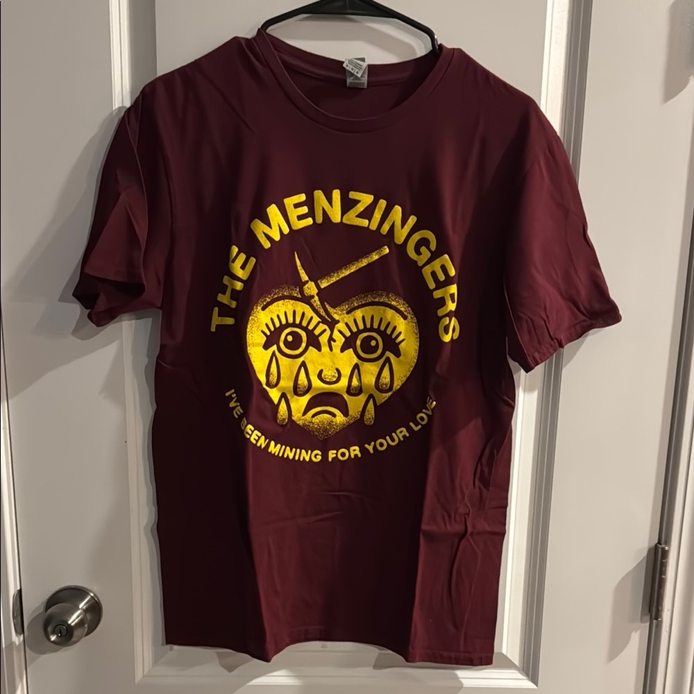 The Menzingers Maroon Concert Tee with Gold Graphic